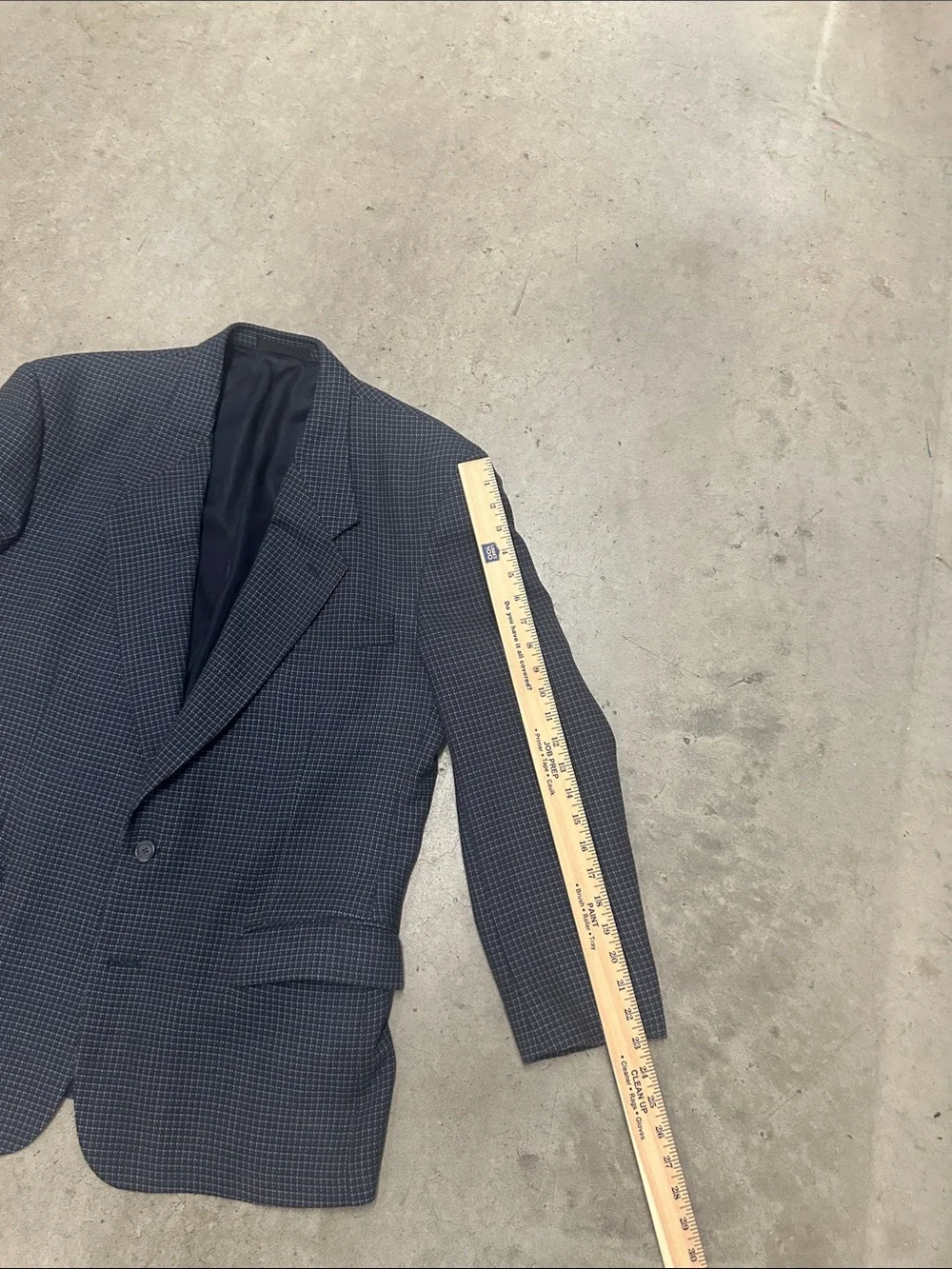 Men's Navy/ tan Check Blazer - Classic Tailored Look